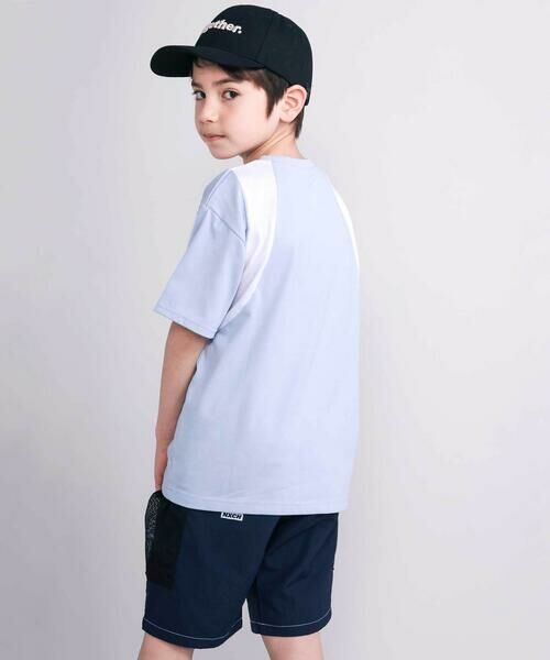 nexchic / ネクシック Tシャツ | 【接触冷感】恐竜プリント切り替え天竺半袖Tシャツ(110~150cm) | 詳細4