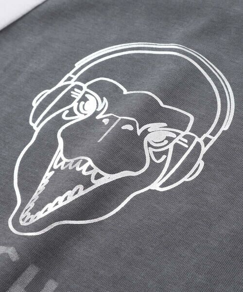 nexchic / ネクシック Tシャツ | 【接触冷感】恐竜プリント切り替え天竺半袖Tシャツ(110~150cm) | 詳細13