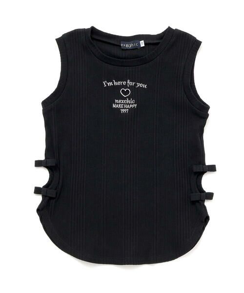 nexchic / ネクシック タンクトップ | 無地ボーダーテレコタンクトップ(110~150cm) | 詳細4