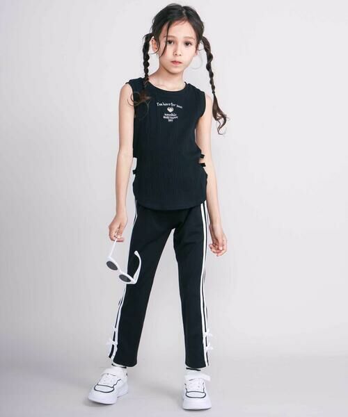 nexchic / ネクシック タンクトップ | 無地ボーダーテレコタンクトップ(110~150cm) | 詳細1