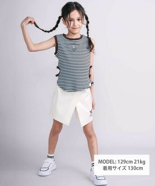 nexchic / ネクシック タンクトップ | 無地ボーダーテレコタンクトップ(110~150cm) | 詳細7