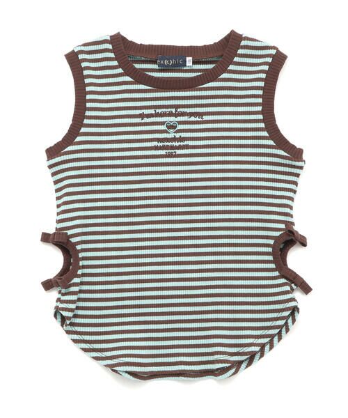 nexchic / ネクシック タンクトップ | 無地ボーダーテレコタンクトップ(110~150cm) | 詳細8