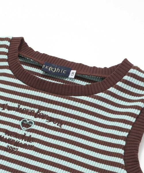 nexchic / ネクシック タンクトップ | 無地ボーダーテレコタンクトップ(110~150cm) | 詳細10