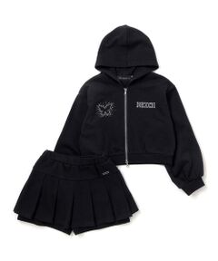 nexchic / ネクシック パーカー | ダブルファスナーパーカー+スカパンセットアップ(110~150cm)