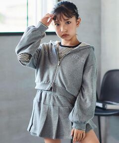 nexchic / ネクシック パーカー | ダブルファスナーパーカー+スカパンセットアップ(110~150cm)