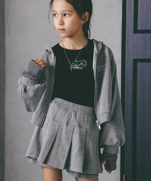 nexchic / ネクシック パーカー | ダブルファスナーパーカー+スカパンセットアップ(110~150cm) | 詳細12