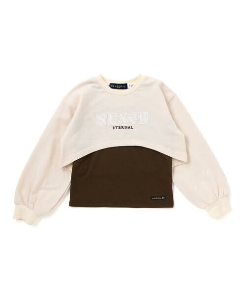 nexchic / ネクシック スウェット | レースロゴパッチトレーナー+キャミソールセット(110~150cm) | 詳細4
