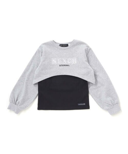 nexchic / ネクシック スウェット | レースロゴパッチトレーナー+キャミソールセット(110~150cm) | 詳細19