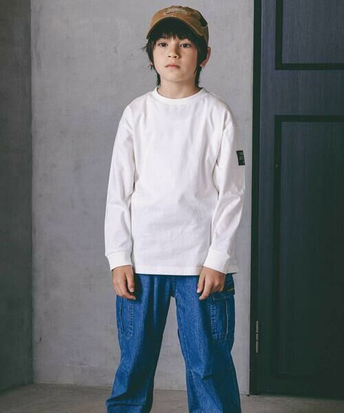 nexchic / ネクシック Tシャツ | パッチ付きベスト+天竺長袖Tシャツセット(110~150cm) | 詳細3