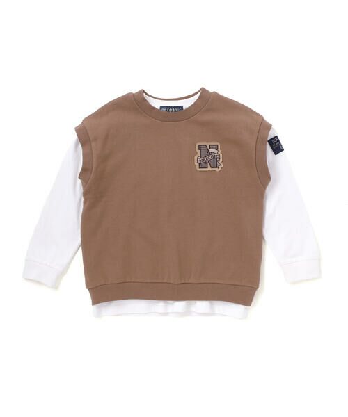 nexchic / ネクシック Tシャツ | パッチ付きベスト+天竺長袖Tシャツセット(110~150cm) | 詳細5