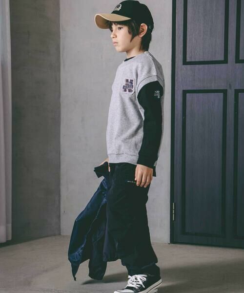 nexchic / ネクシック Tシャツ | パッチ付きベスト+天竺長袖Tシャツセット(110~150cm) | 詳細16