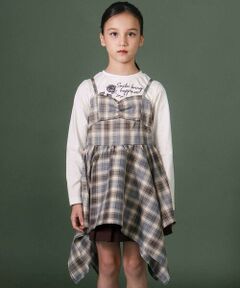 nexchic / ネクシック Tシャツ | 天竺長袖Tシャツｘロングキャミソールセット(110~150cm)