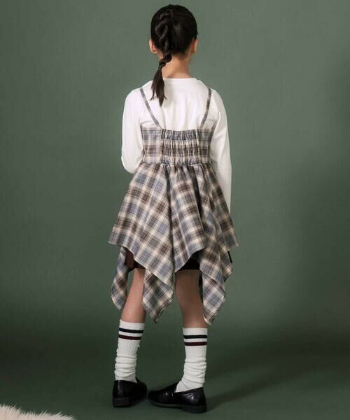 nexchic / ネクシック Tシャツ | 天竺長袖Tシャツｘロングキャミソールセット(110~150cm) | 詳細2