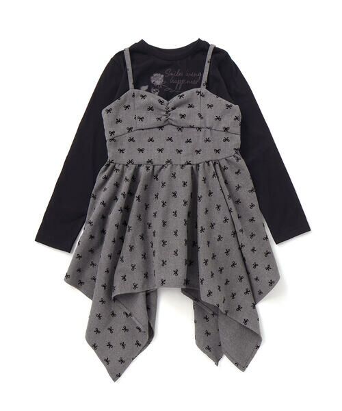 nexchic / ネクシック Tシャツ | 天竺長袖Tシャツｘロングキャミソールセット(110~150cm) | 詳細15