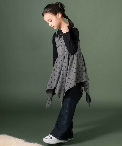 nexchic / ネクシック Tシャツ | 天竺長袖Tシャツｘロングキャミソールセット(110~150cm) | 詳細12