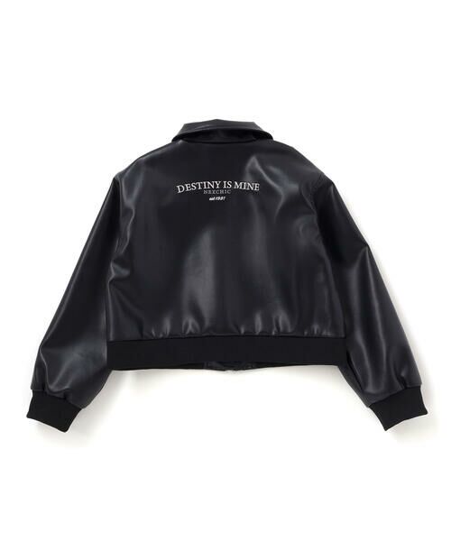 nexchic / ネクシック ブルゾン | フェイクレザー&チェック柄ブルゾン(110~150cm) | 詳細7