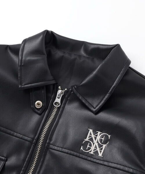 nexchic / ネクシック ブルゾン | フェイクレザー&チェック柄ブルゾン(110~150cm) | 詳細8