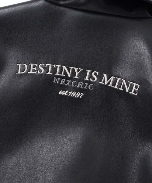 nexchic / ネクシック ブルゾン | フェイクレザー&チェック柄ブルゾン(110~150cm) | 詳細12