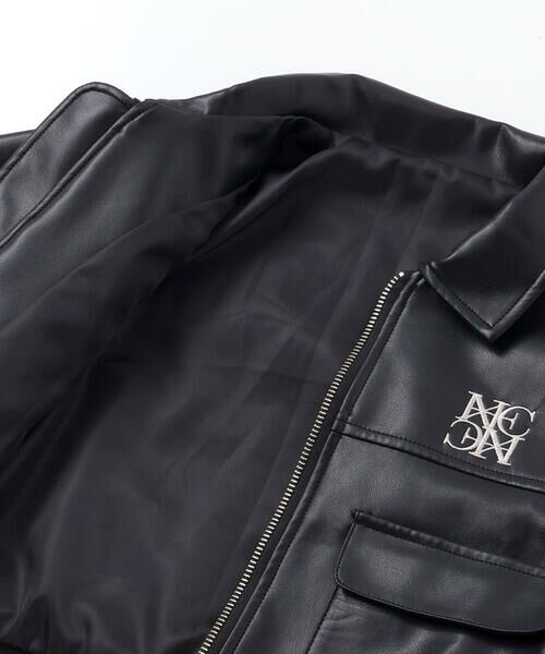 nexchic / ネクシック ブルゾン | フェイクレザー&チェック柄ブルゾン(110~150cm) | 詳細13