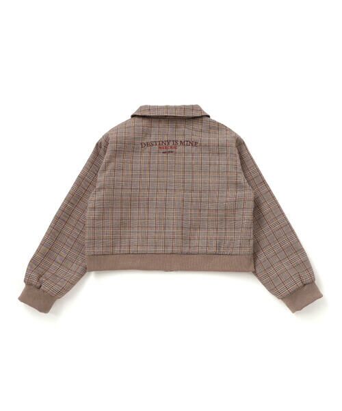 nexchic / ネクシック ブルゾン | フェイクレザー&チェック柄ブルゾン(110~150cm) | 詳細18