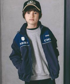 nexchic / ネクシック ブルゾン | ダブルファスナーバイカラータフタジャケット(110~150cm)