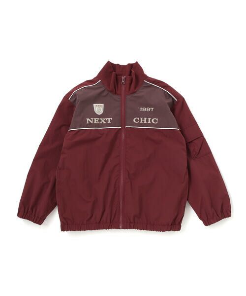 nexchic / ネクシック ブルゾン | ダブルファスナーバイカラータフタジャケット(110~150cm) | 詳細3