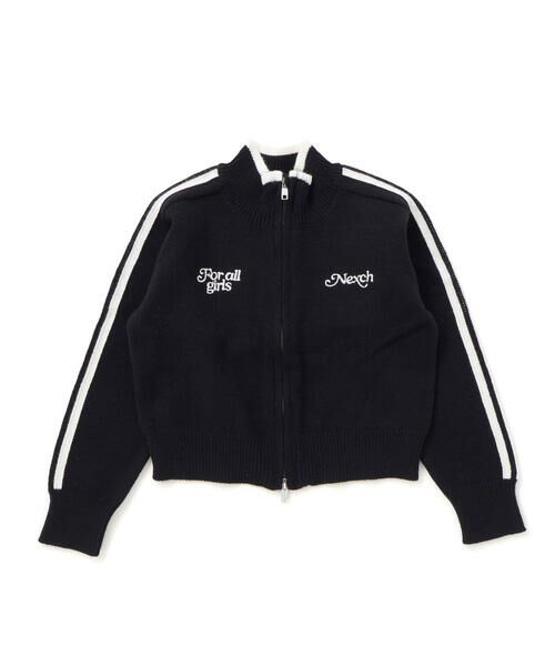 nexchic / ネクシック ノーカラージャケット | ニットジップトラックジャケット(110~150cm) | 詳細4