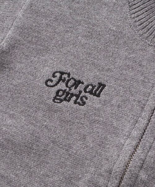 nexchic / ネクシック ノーカラージャケット | ニットジップトラックジャケット(110~150cm) | 詳細8