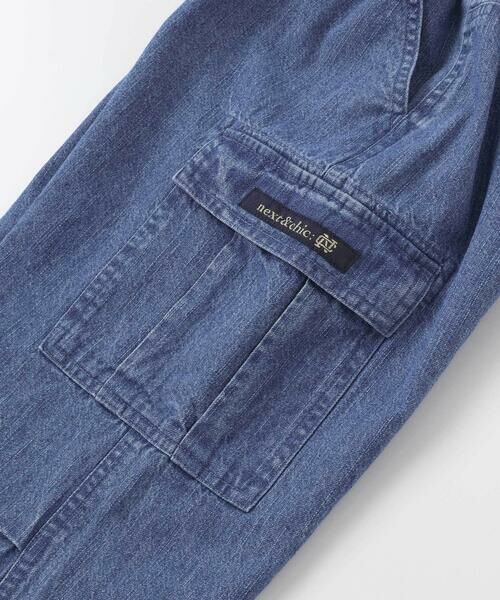 nexchic / ネクシック チノ・ワークパンツ | タフタデニムバックプリントカーゴパンツ(110~150cm) | 詳細17