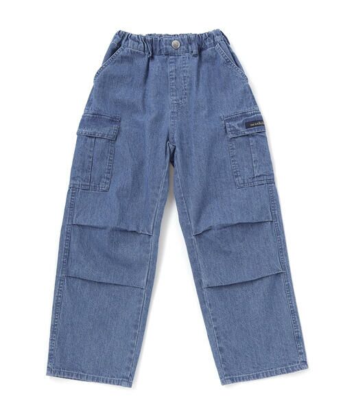 nexchic / ネクシック チノ・ワークパンツ | タフタデニムバックプリントカーゴパンツ(110~150cm) | 詳細12