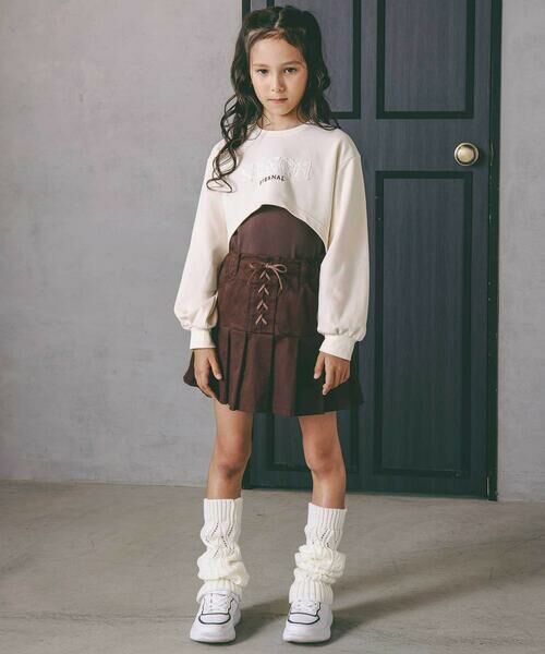 nexchic / ネクシック その他パンツ | 編み上げプリーツスカパン(110~150cm) | 詳細2