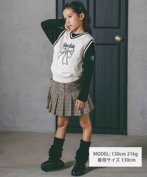 nexchic / ネクシック その他パンツ | 編み上げプリーツスカパン(110~150cm) | 詳細6