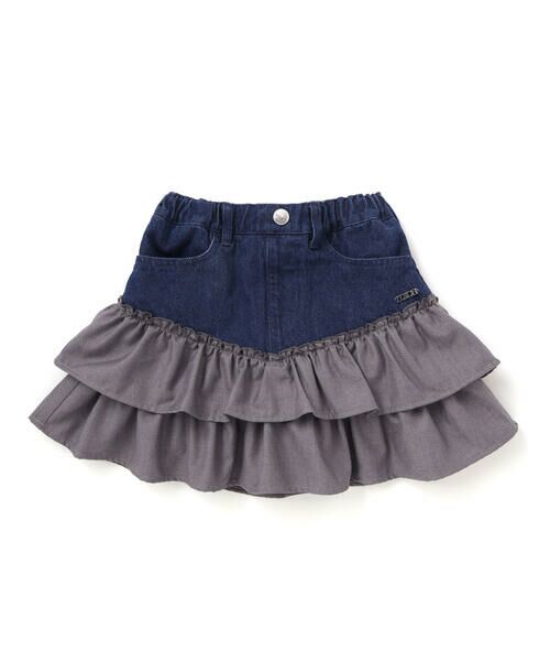 nexchic / ネクシック その他パンツ | チェックフリル切り替えデニムスカパン(110~150cm) | 詳細5