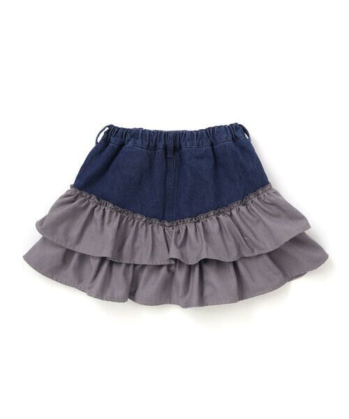 nexchic / ネクシック その他パンツ | チェックフリル切り替えデニムスカパン(110~150cm) | 詳細6