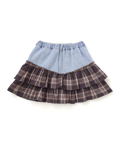 nexchic / ネクシック その他パンツ | チェックフリル切り替えデニムスカパン(110~150cm) | 詳細15