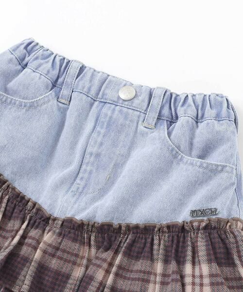 nexchic / ネクシック その他パンツ | チェックフリル切り替えデニムスカパン(110~150cm) | 詳細16
