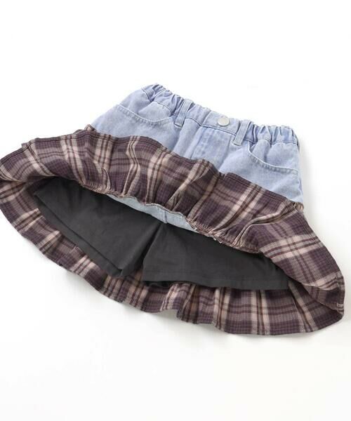 nexchic / ネクシック その他パンツ | チェックフリル切り替えデニムスカパン(110~150cm) | 詳細19