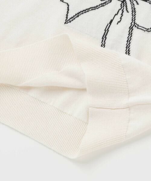 nexchic / ネクシック ベスト | リボンロゴジャガードニットベスト(110~150cm) | 詳細8