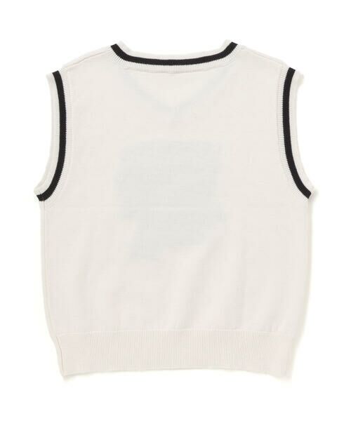 nexchic / ネクシック ベスト | リボンロゴジャガードニットベスト(110~150cm) | 詳細4
