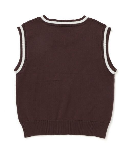 nexchic / ネクシック ベスト | リボンロゴジャガードニットベスト(110~150cm) | 詳細13