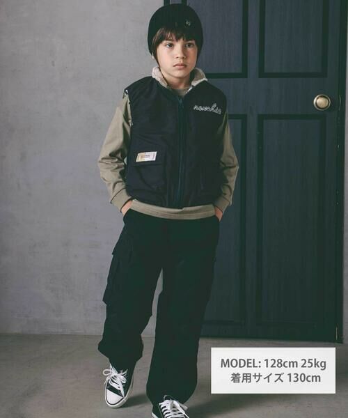 nexchic / ネクシック ベスト | タフタxボアリバーシブルベスト(110~150cm) | 詳細1