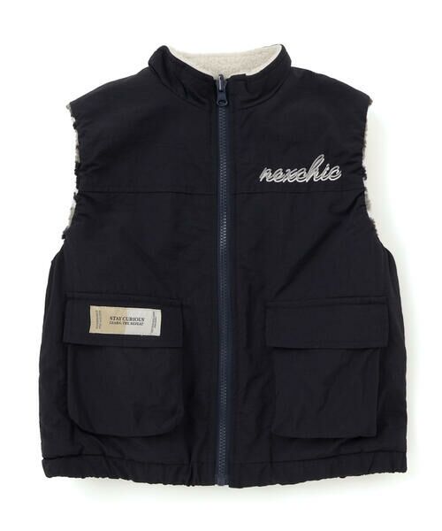 nexchic / ネクシック ベスト | タフタxボアリバーシブルベスト(110~150cm) | 詳細5