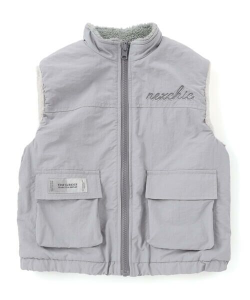nexchic / ネクシック ベスト | タフタxボアリバーシブルベスト(110~150cm) | 詳細13