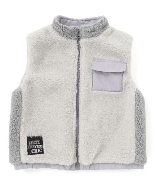 nexchic / ネクシック ベスト | タフタxボアリバーシブルベスト(110~150cm) | 詳細15