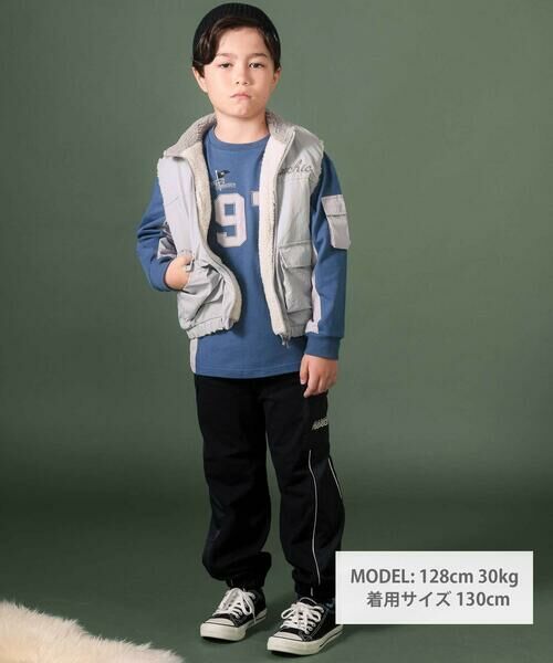 nexchic / ネクシック ベスト | タフタxボアリバーシブルベスト(110~150cm) | 詳細9