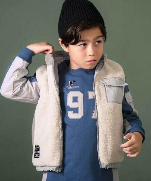 nexchic / ネクシック ベスト | タフタxボアリバーシブルベスト(110~150cm) | 詳細11