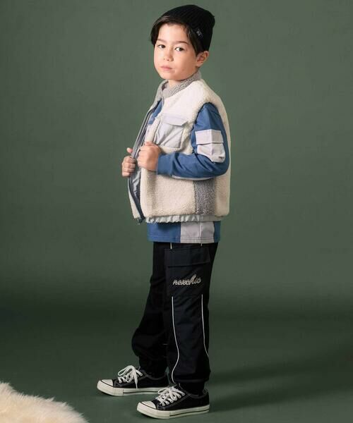 nexchic / ネクシック ベスト | タフタxボアリバーシブルベスト(110~150cm) | 詳細12