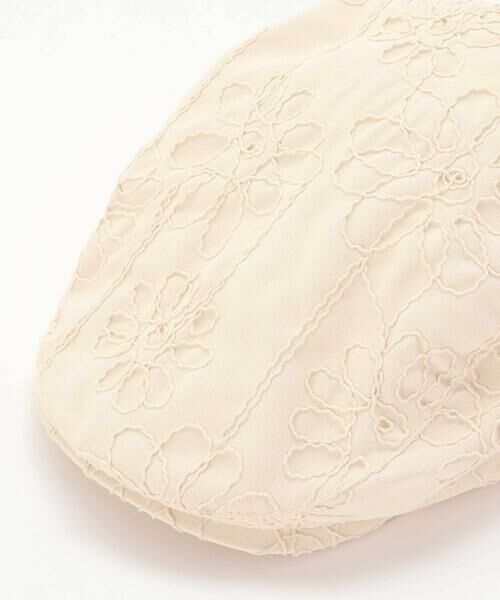 nexchic / ネクシック ハット | ドットチェックストライプ花刺しゅうハンチング帽 | 詳細3