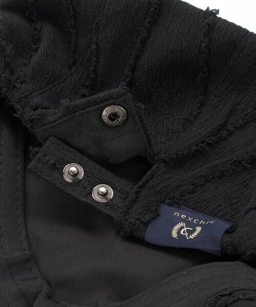 nexchic / ネクシック ハット | ドットチェックストライプ花刺しゅうハンチング帽 | 詳細9