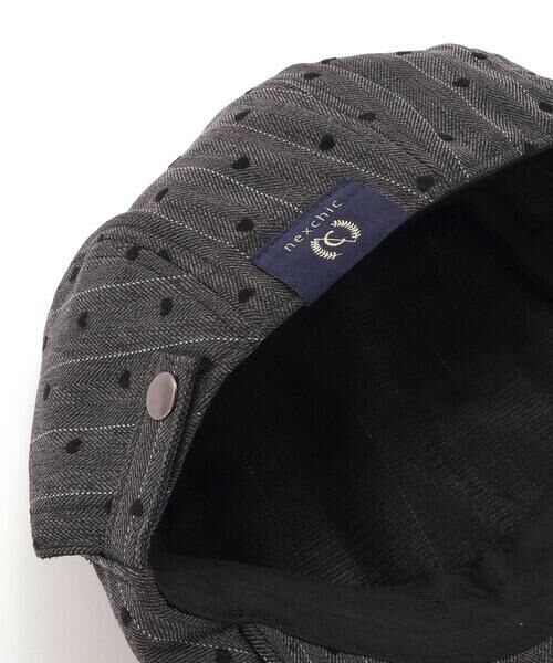 nexchic / ネクシック ハット | ドットチェックストライプ花刺しゅうハンチング帽 | 詳細19